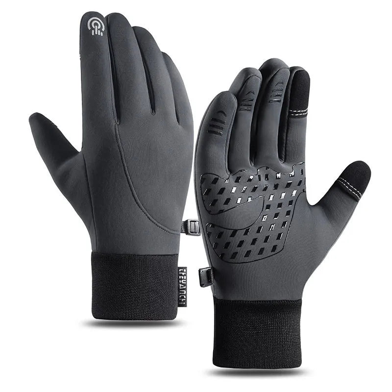Cycling gloves winter Q9063 Waterproof warm velvet touch screen windproof motorcycle fitness outdoor sports gloves