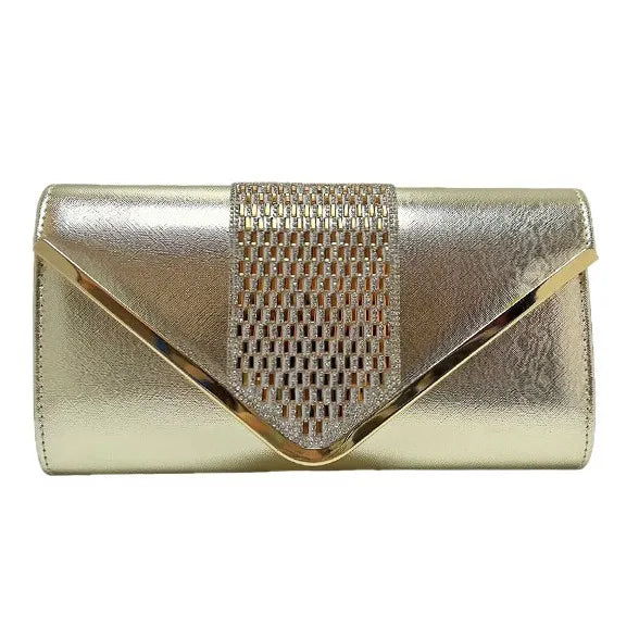 New Women's Clutch Bag Evening Dinner Crossbody Diamond Embellished Square Polyester Party Handbag Dress Bag