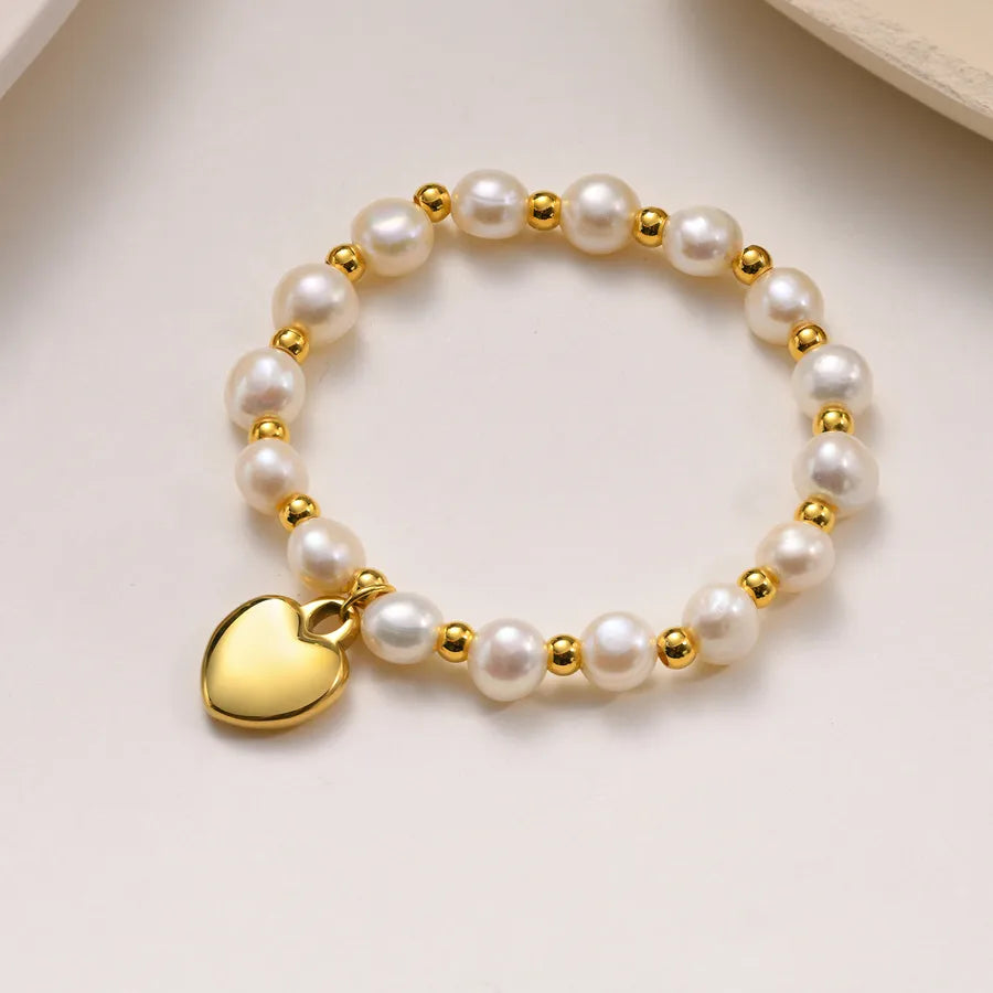 201 Stainless Steel Fashion Freshwater Pearl Bracelets