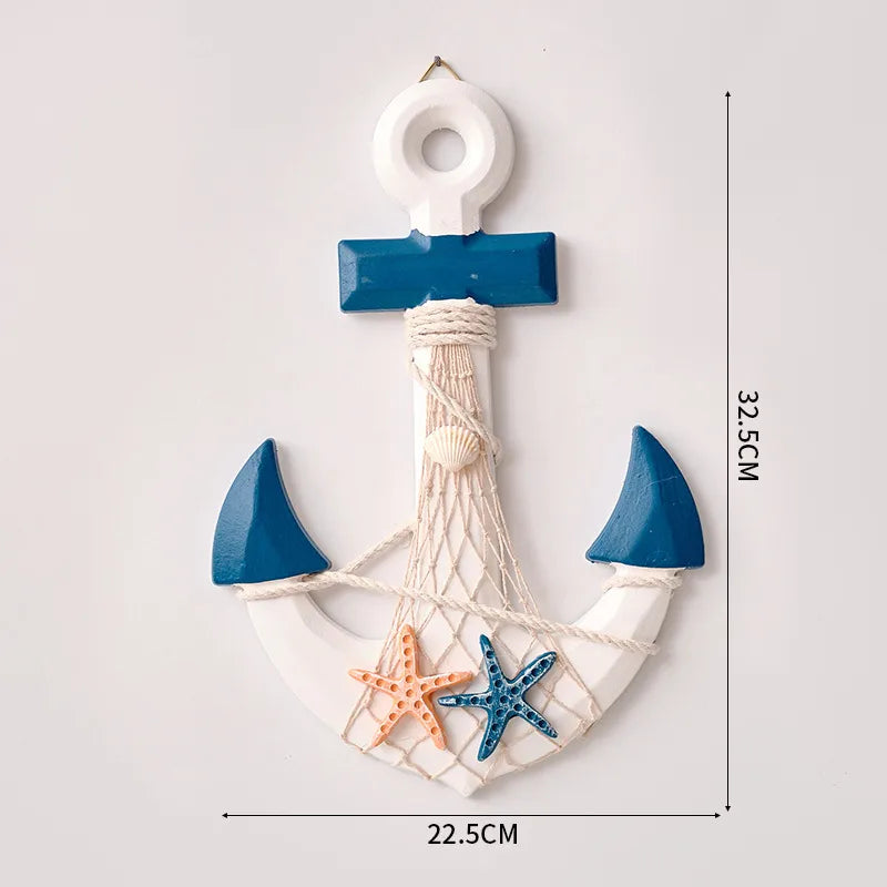 Marine Style Grid Anchor Density plate Resin Iron pendant Wall Art