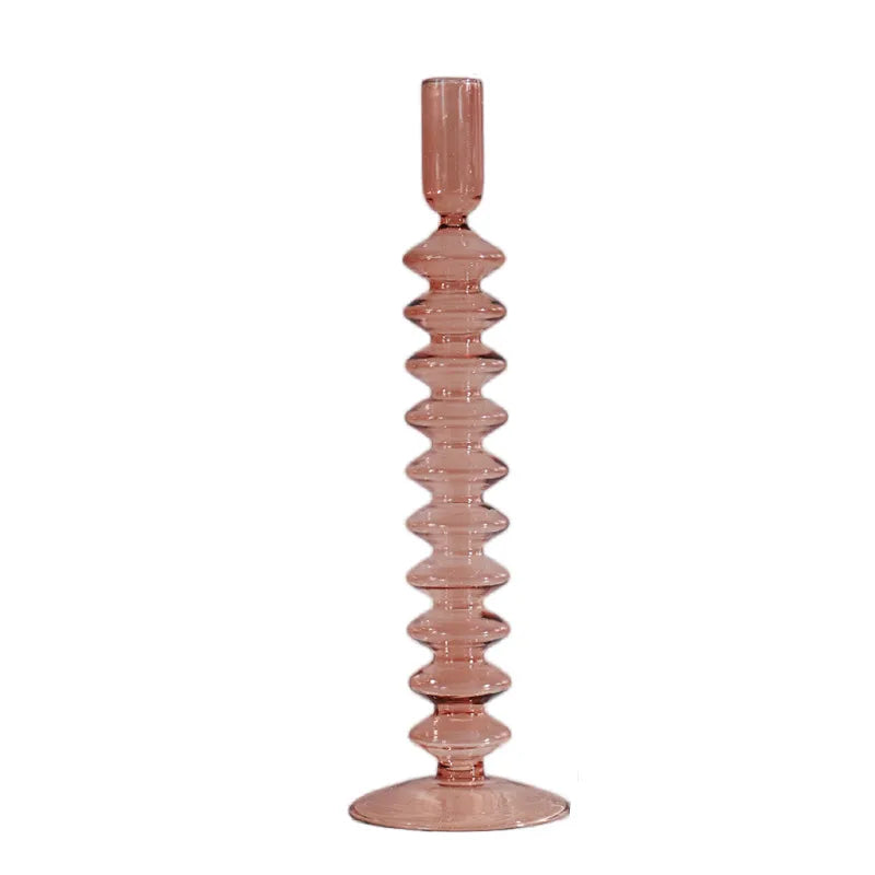 Artistic Geometric Glass candlestick Artificial Decorations