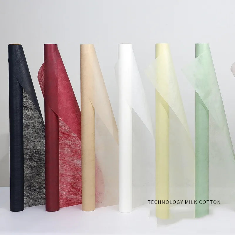 Romantic Solid Color Polyester Daily Date Korean Floral Wrapping Paper Party Supplies Gift Wrapping Supplies 1 Piece