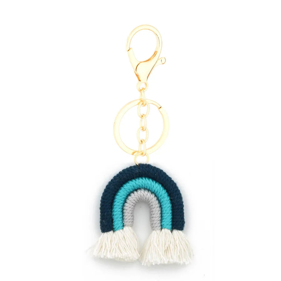 Casual Cute Rainbow Alloy Bag Pendant Keychain