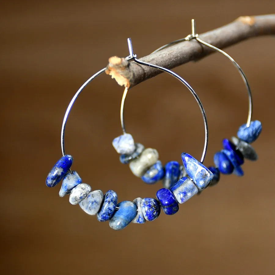 1 Pair Elegant Lady Vacation Geometric Beaded natural stone Earrings