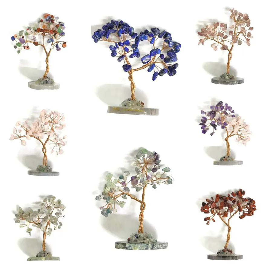 Original Design Handmade Life Tree natural stone Agate Ornaments Artificial Decorations