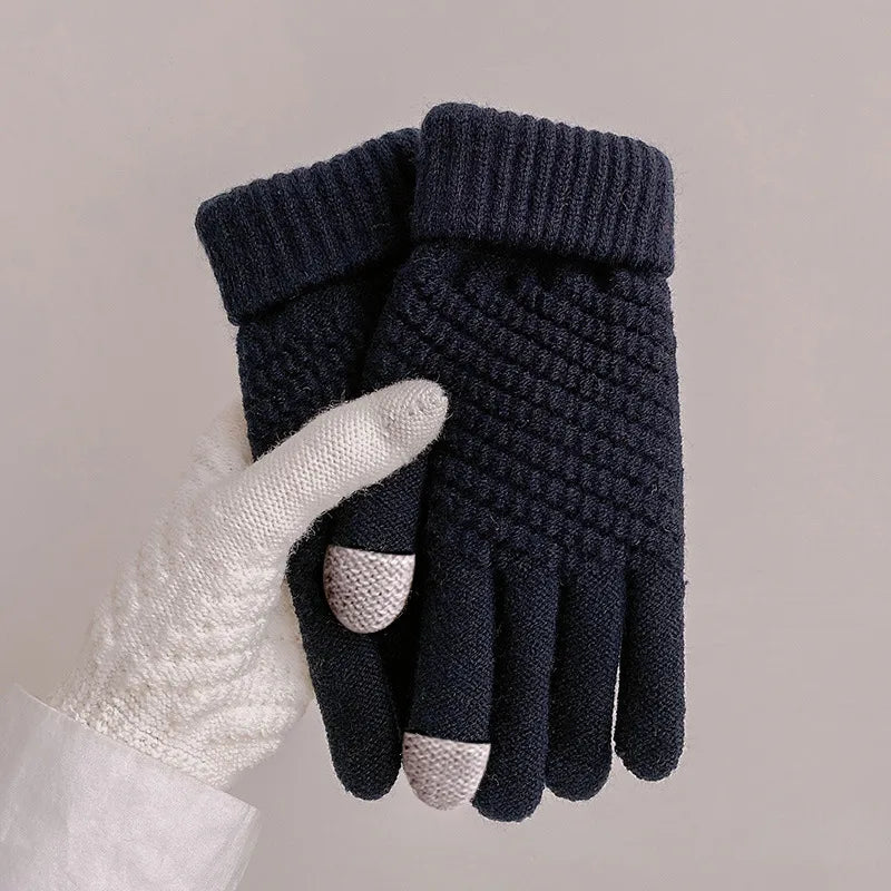 unisex simple style solid color gloves 1 set