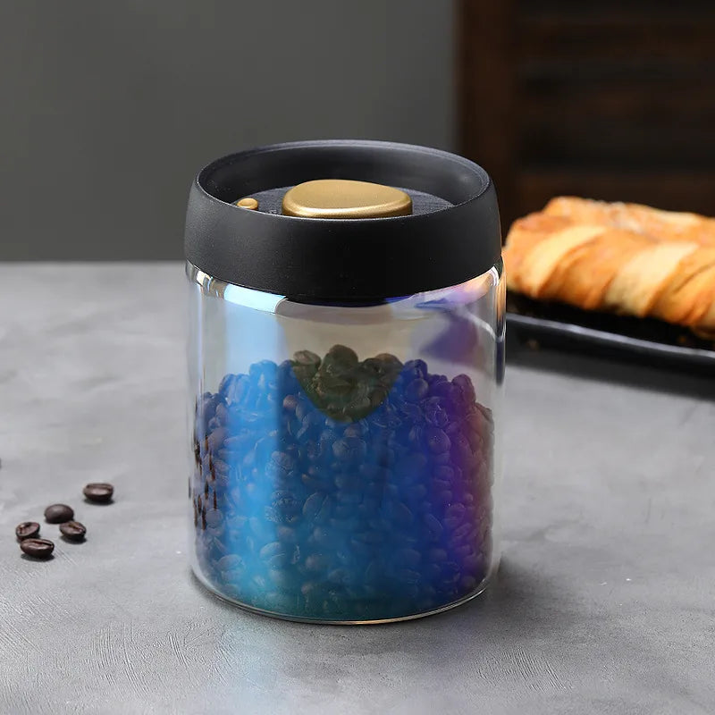 Simple Style Solid Color Glass Storage Container Box