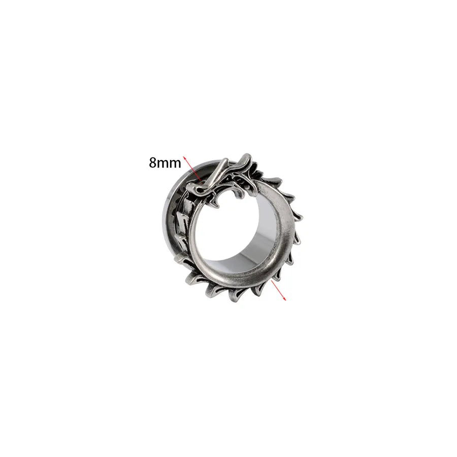 Hip-Hop Retro Solid Color 304 Stainless Steel Ear Studs