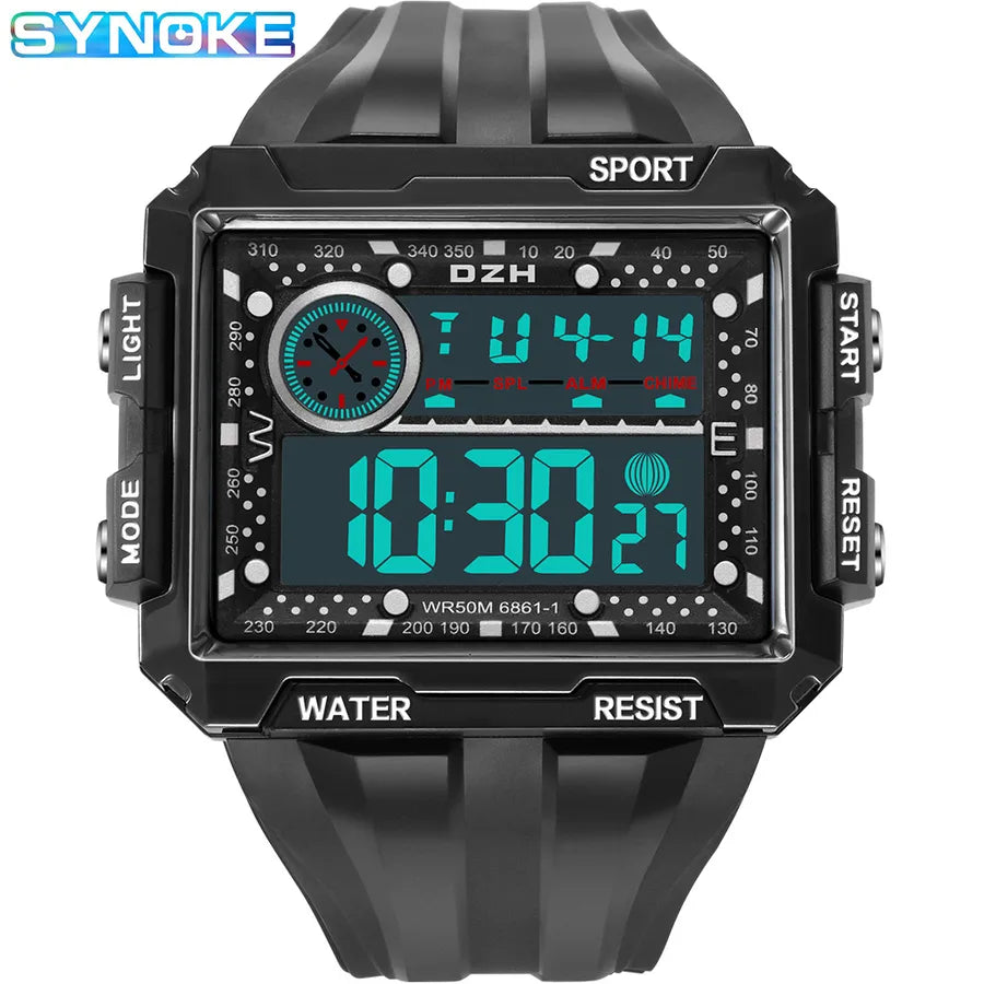 Modern Style Classic Style Square Electronic Men's Watches