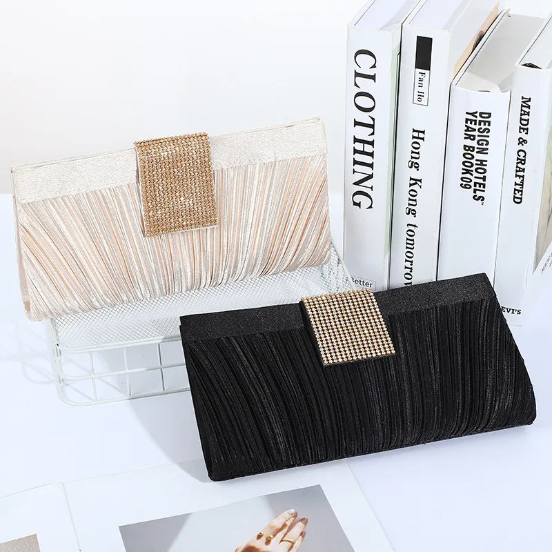 pink black arylic solid color square evening bags