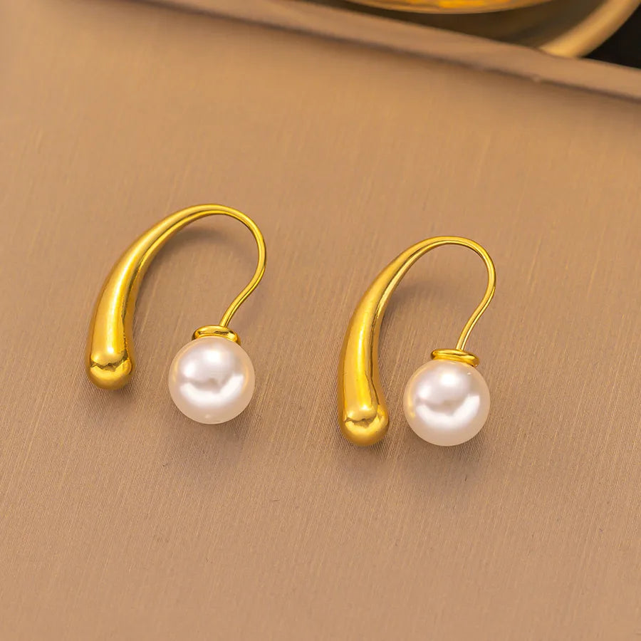 1 Pair IG Style Elegant Vintage Style Heart Shape Flower Butterfly 304 Stainless Steel Drop Earrings Ear Studs