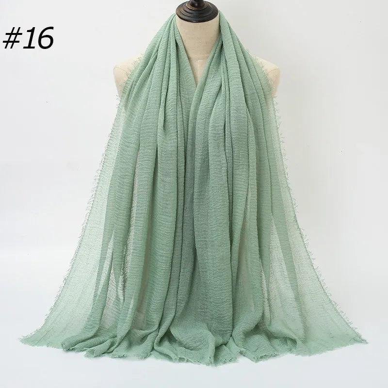 fashion solid color cotton pashmina scarves