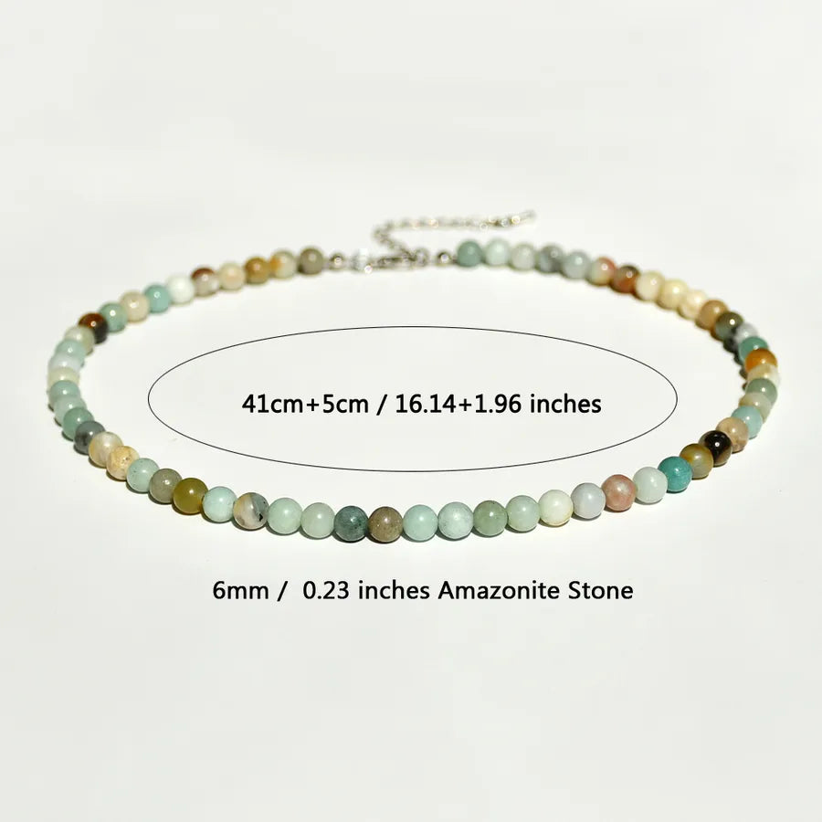 Stainless Steel natural stone Silver Plated Casual Hawaiian Geometric Necklace