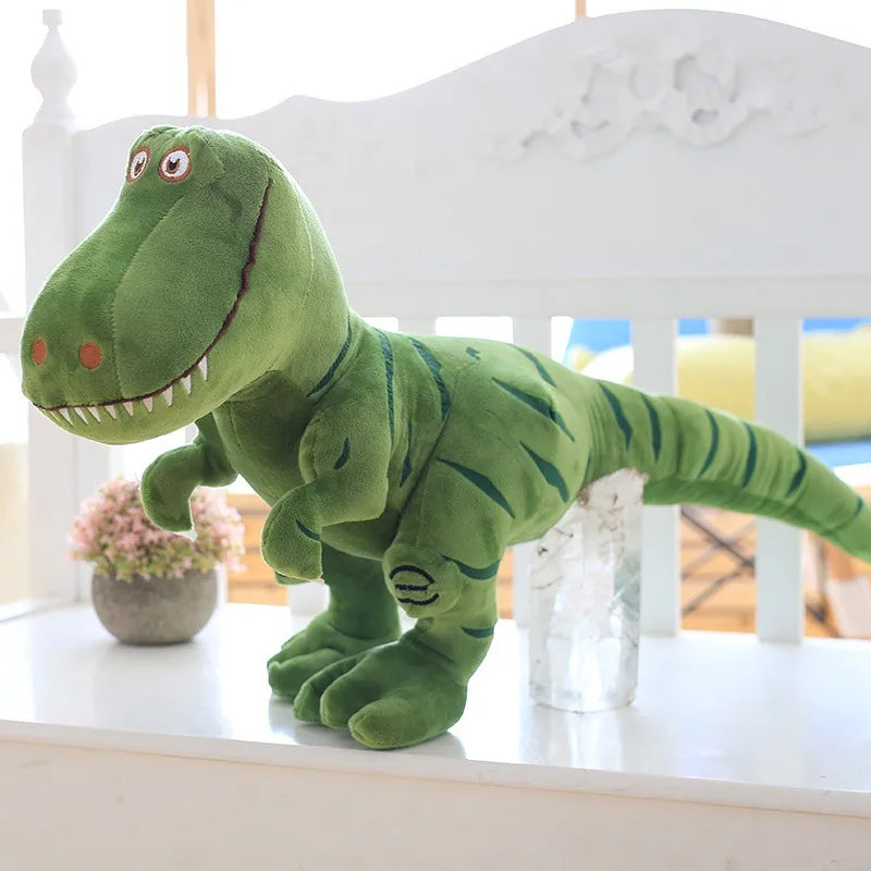 Jurassic simulation dinosaur Tyrannosaurus plush toy doll two-color printing  doll decoration one-piece delivery