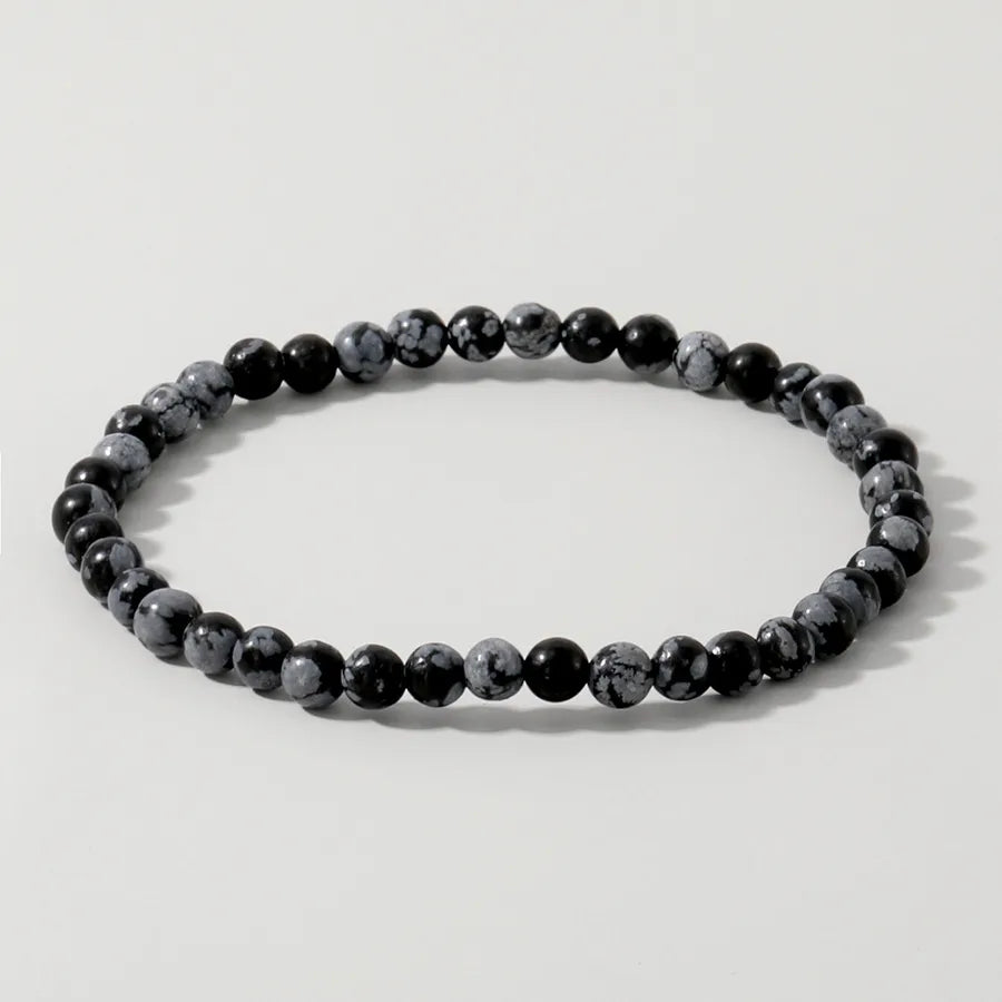 Explosions 4mm Natural Stone Mini Energy Bracelet Women's Gone Beads Semi-precious Stacked Jewelry Bracelet