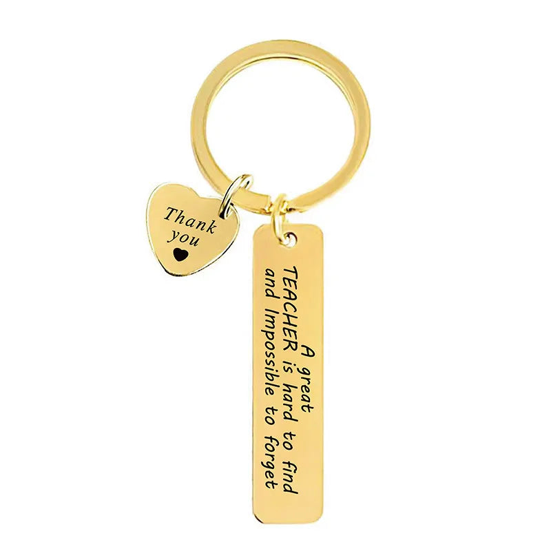 Key Chain Pendant  Graduation Memorial Teacher's Day Gift Christmas Gift Lettering Metal Keychain Wholesale