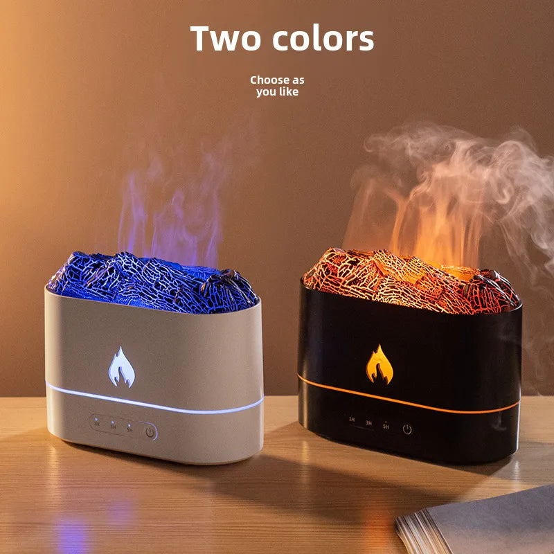 New fire charcoal simulation flame volcano aromatherapy machine desktop humidifier home indoor small diffuser humidifier