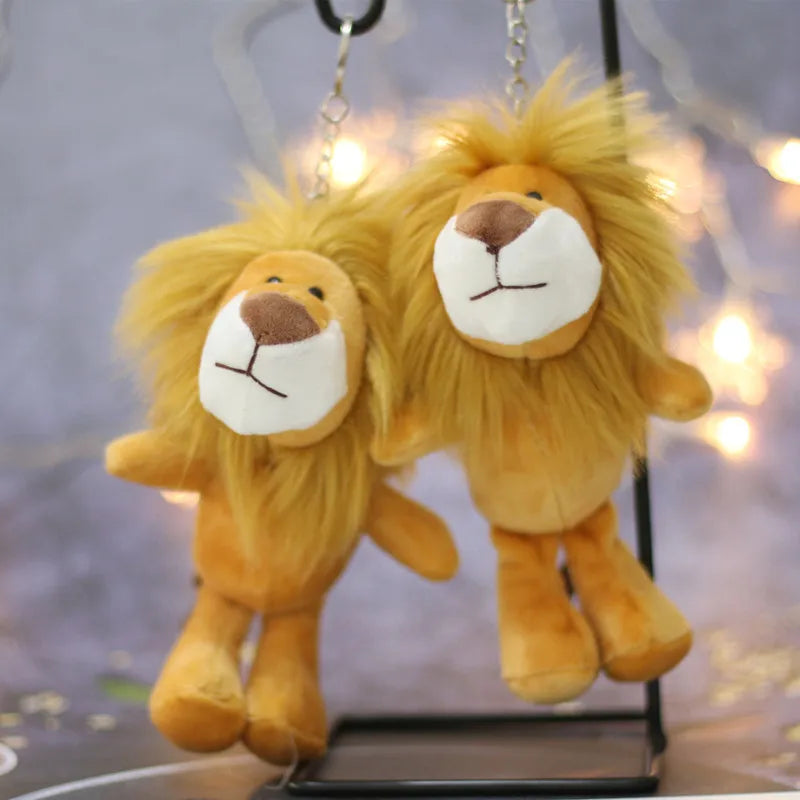 cute lion plush bag pendant keychain