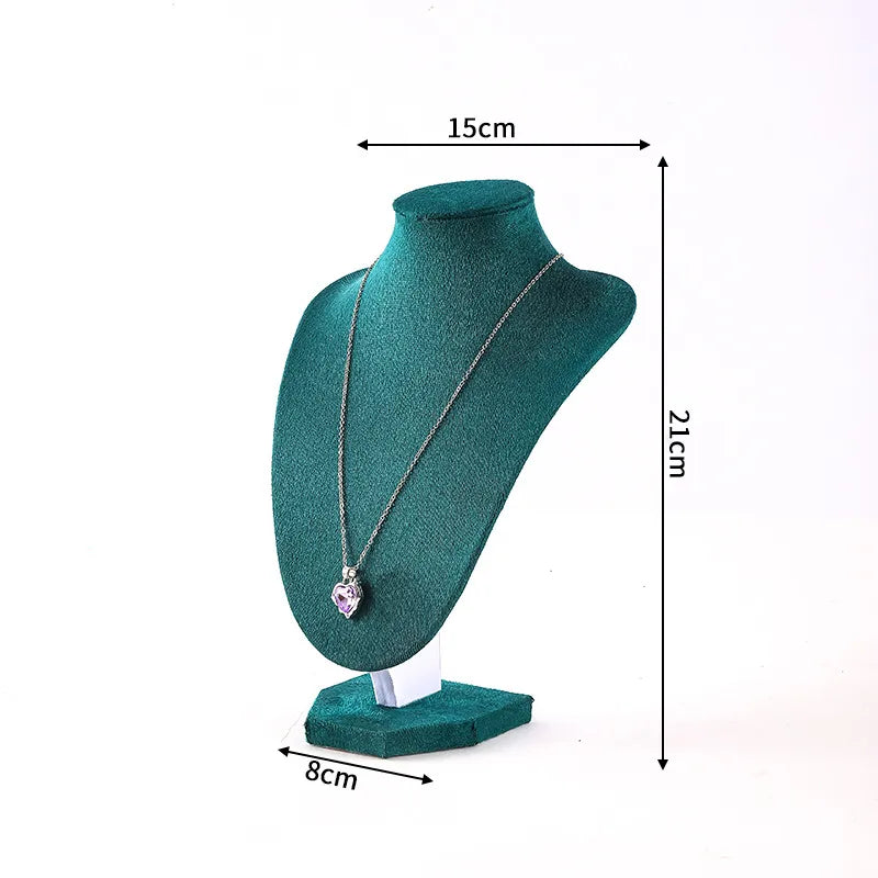 1 Piece PU velvet Classic Style Solid Color Jewelry Display Bust