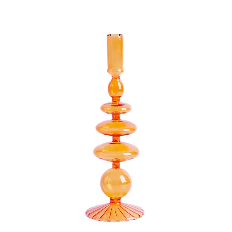 Artistic Geometric Glass candlestick Artificial Decorations