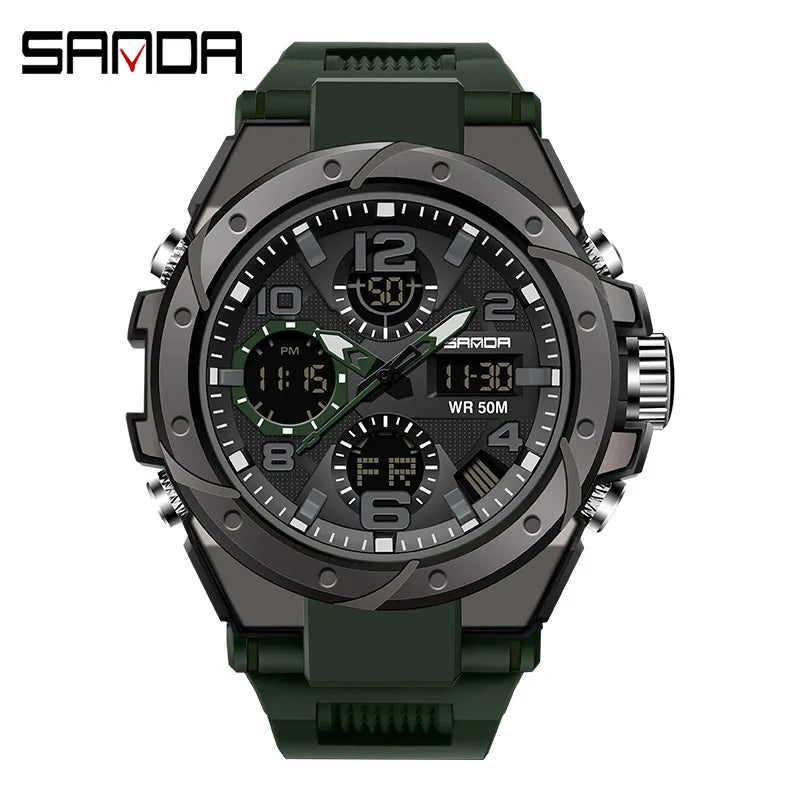 modern style solid color electronic men's watches