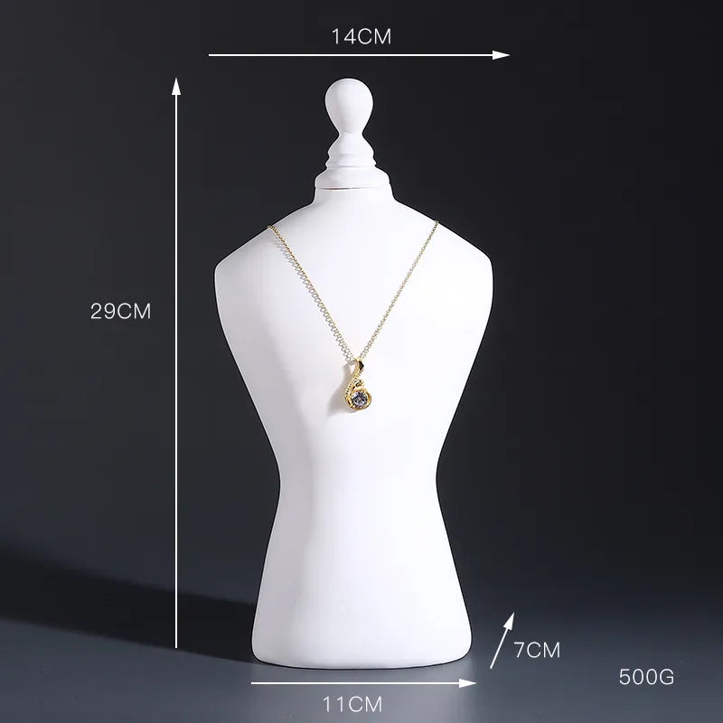 elegant portrait resin jewelry display bust