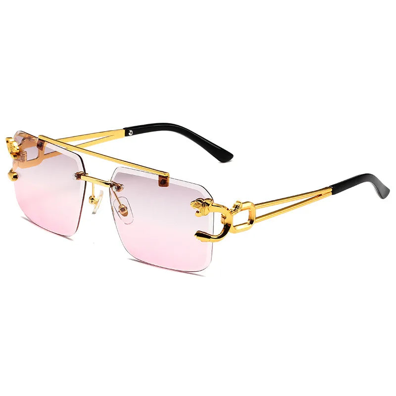 Casual Simple Style Solid Color Pc Square Frameless Glasses