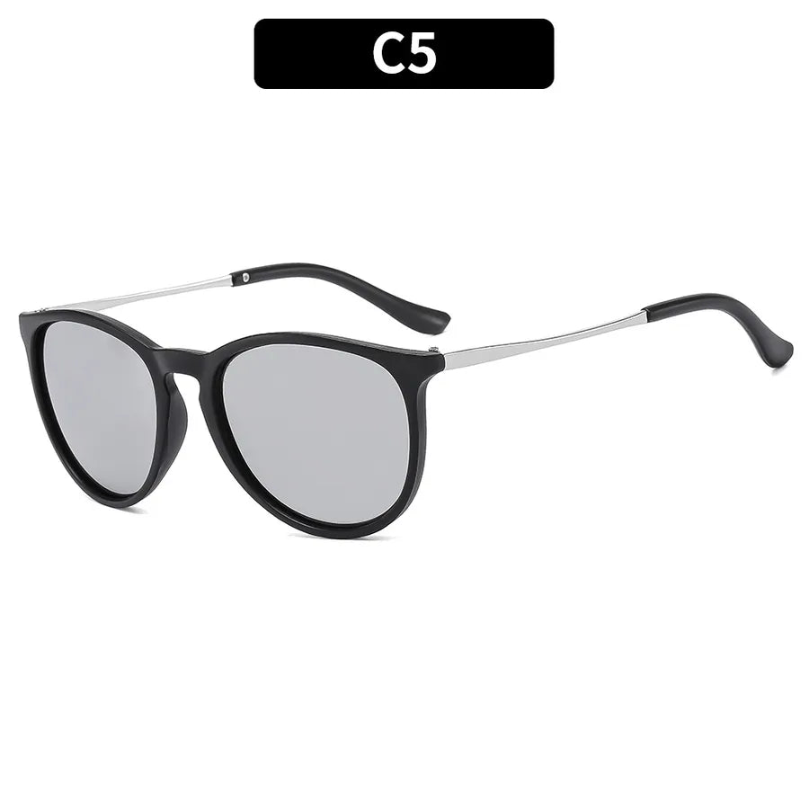 Streetwear Solid Color Pc Round Frame Full Frame Glasses