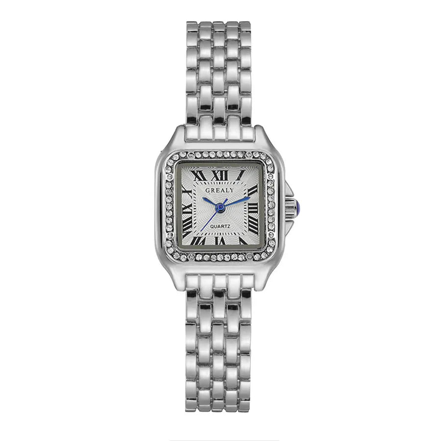 Fashion   stainless steel women's brand quartz watch business casual steel belt Women's Watch