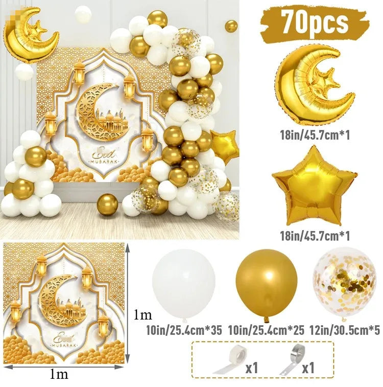 Cute Star Moon Aluminum Film Party Festival Balloons Party Supplies Balloons 1 Set