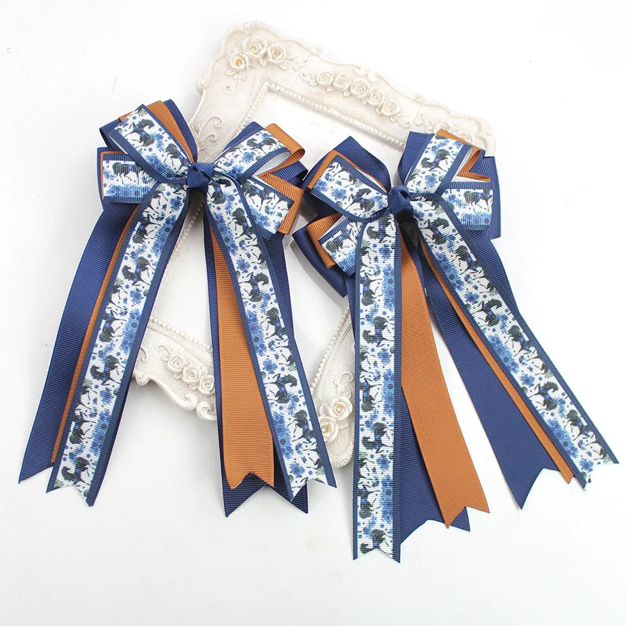 Equestrian Bow Three-layer Heavy Industry Ribbon Bow Sports Hairpin Horse Riding Girl Decoration Headwear Children