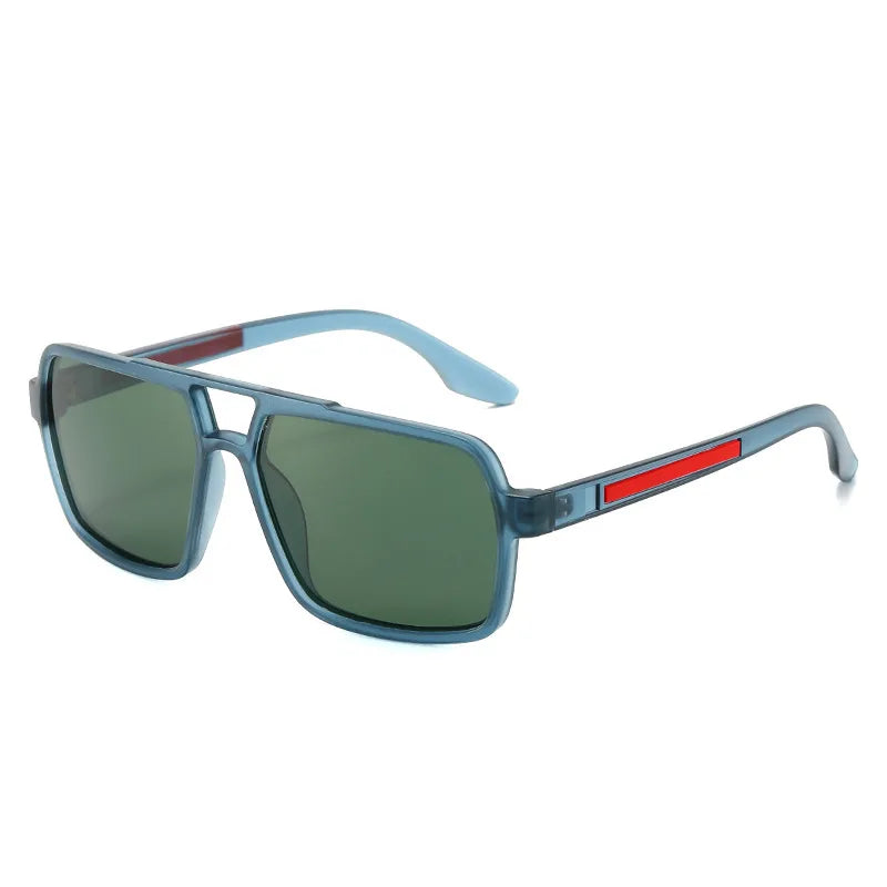 elegant basic solid color tac square full frame men's sunglasses