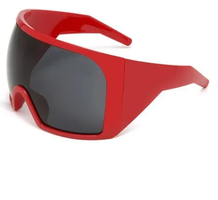 streetwear solid color pc special-shaped mirror full frame men's sunglasses