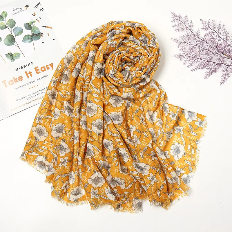 Women's Ethnic Style Color Block Polyester Scarf