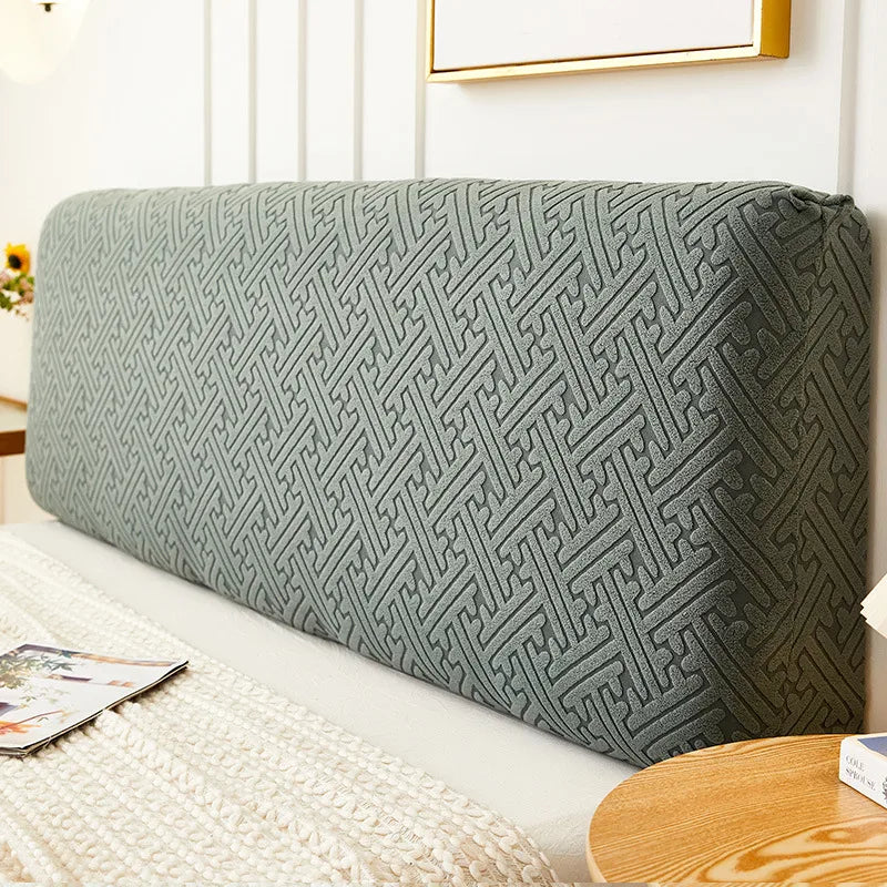 Nordic all-inclusive bed head cover dustproof elastic jacquard bedside cover sofa backrest 1.5m 1.8m protective cover
