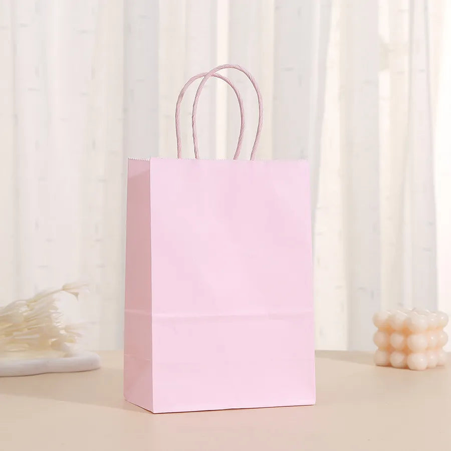 simple style solid color paper daily gift bags 1 piece
