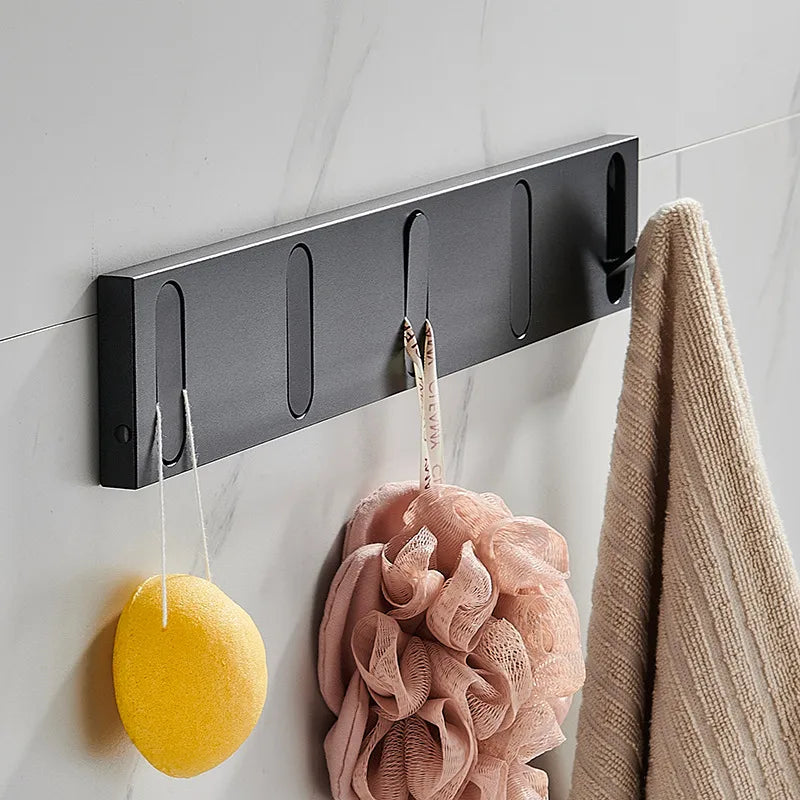 Invisible Hook Door Rear Fitting Room Entrance Coat Hook Wall Hanging Bathroom Clothes Hook Row Hook Punch-Free Folding