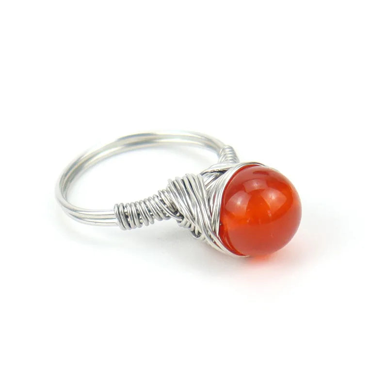 retro geometric agate plating rings 1 piece
