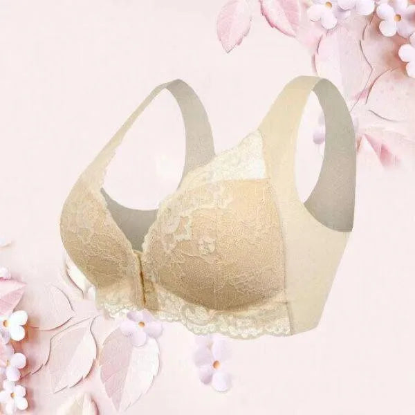 manufacturers wholesale front opening buckle large size no steel ring bra large chest small comfortable breathable ladies underwear