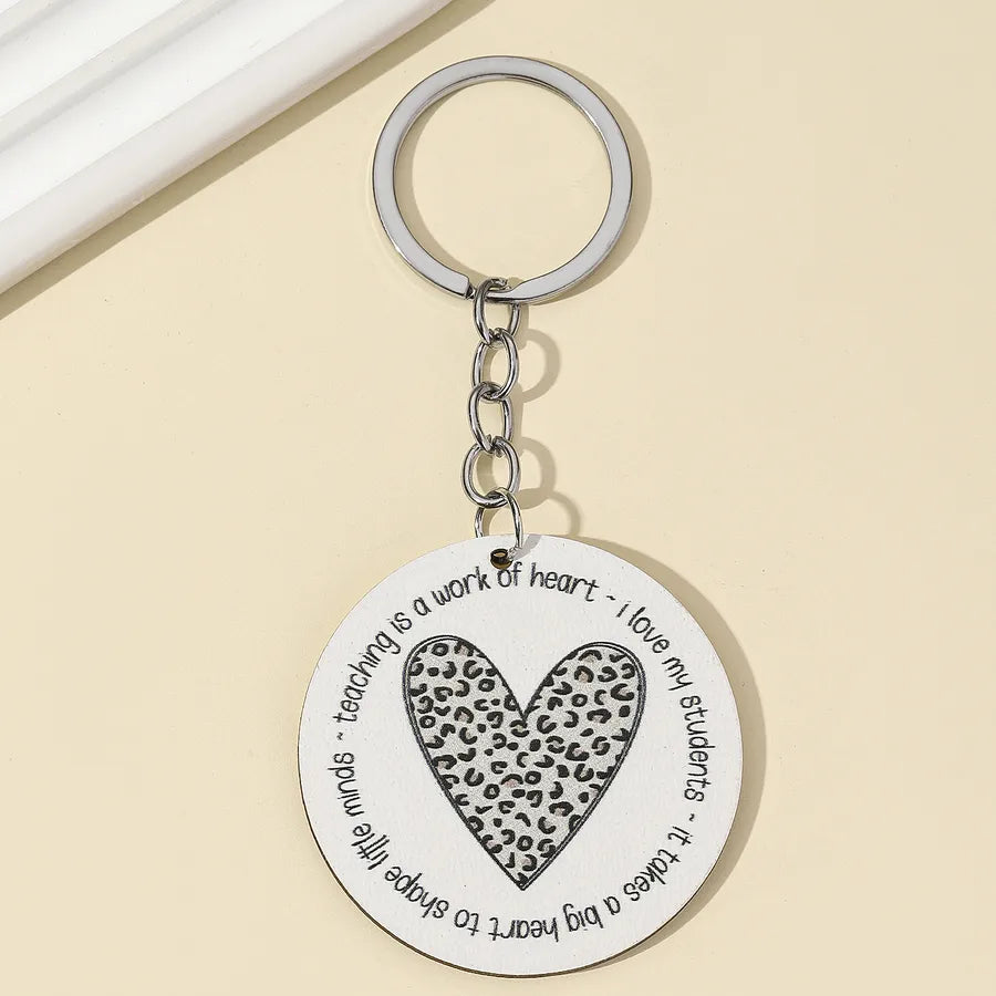 1 Piece Modern Style Letter Wood Teachers' Day Unisex Keychain