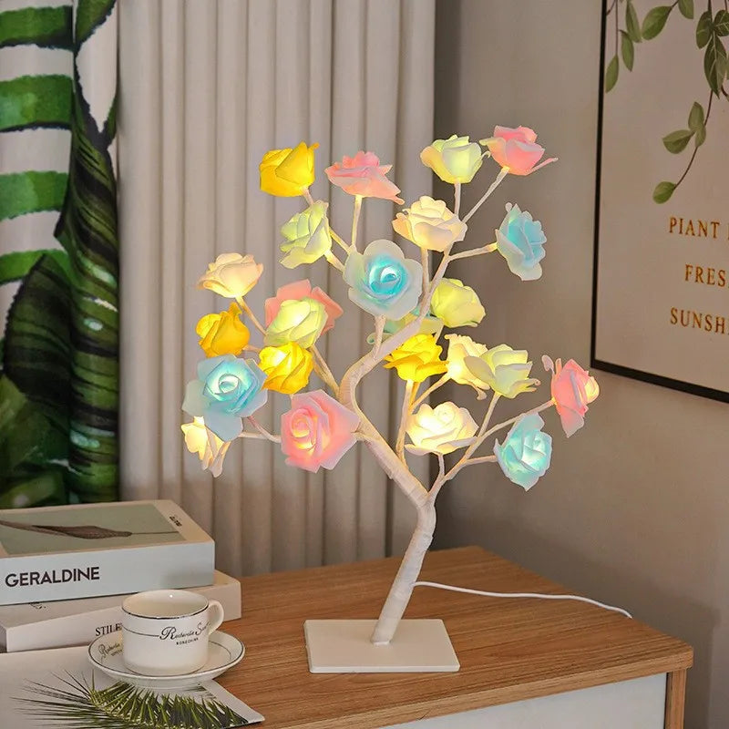 Casual Romantic Simple Style Floral Plastic Indoor Party Night Lights Led Lights Night Lights