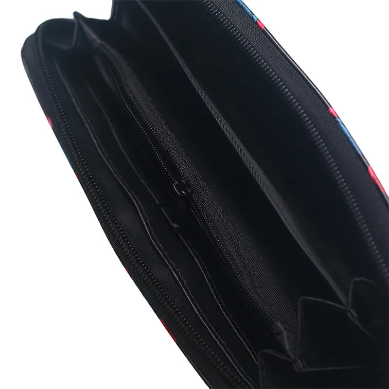 Unisex Bat Skull PVC Zipper Wallets
