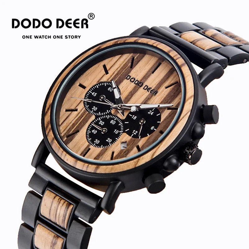 Business Color Block Double Side Snaps Electronic Men's Watches