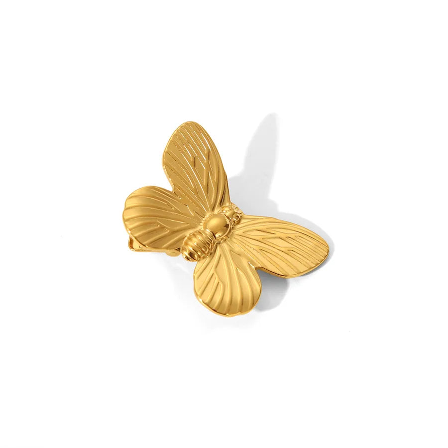 Classic Style Women's Dragonfly Butterfly Bowtie 304 Stainless Steel Hair Clip