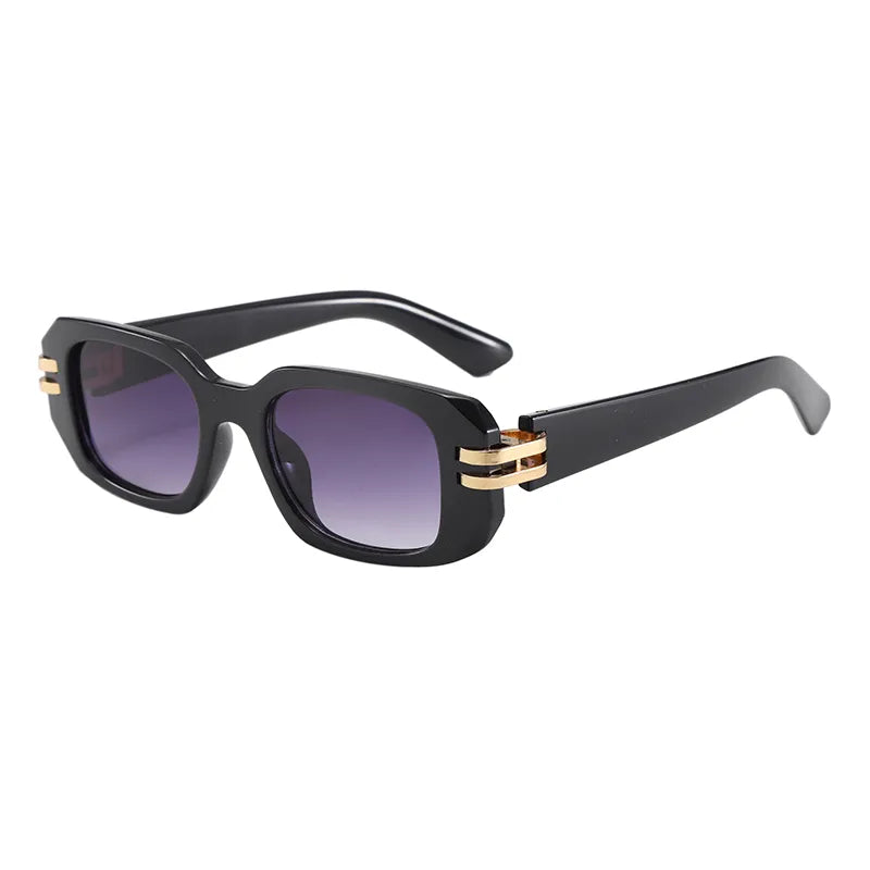 Retro Fashion Trend Streetwear Solid Color Pc Square Full Frame Women's Sunglasses