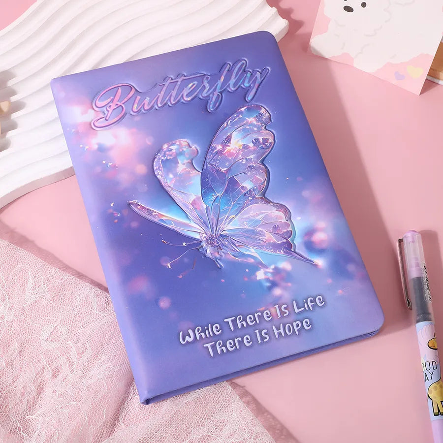Portable Dream Butterfly Mini Notebook Elegant Portable Diary Book For Girls Handy Personalized Note Book Novelty Design