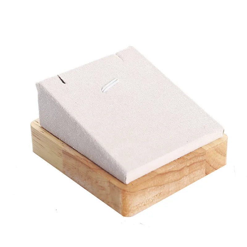 Basic Modern Style Classic Style Geometric solid wood Flannel Jewelry Display Jewelry Rack