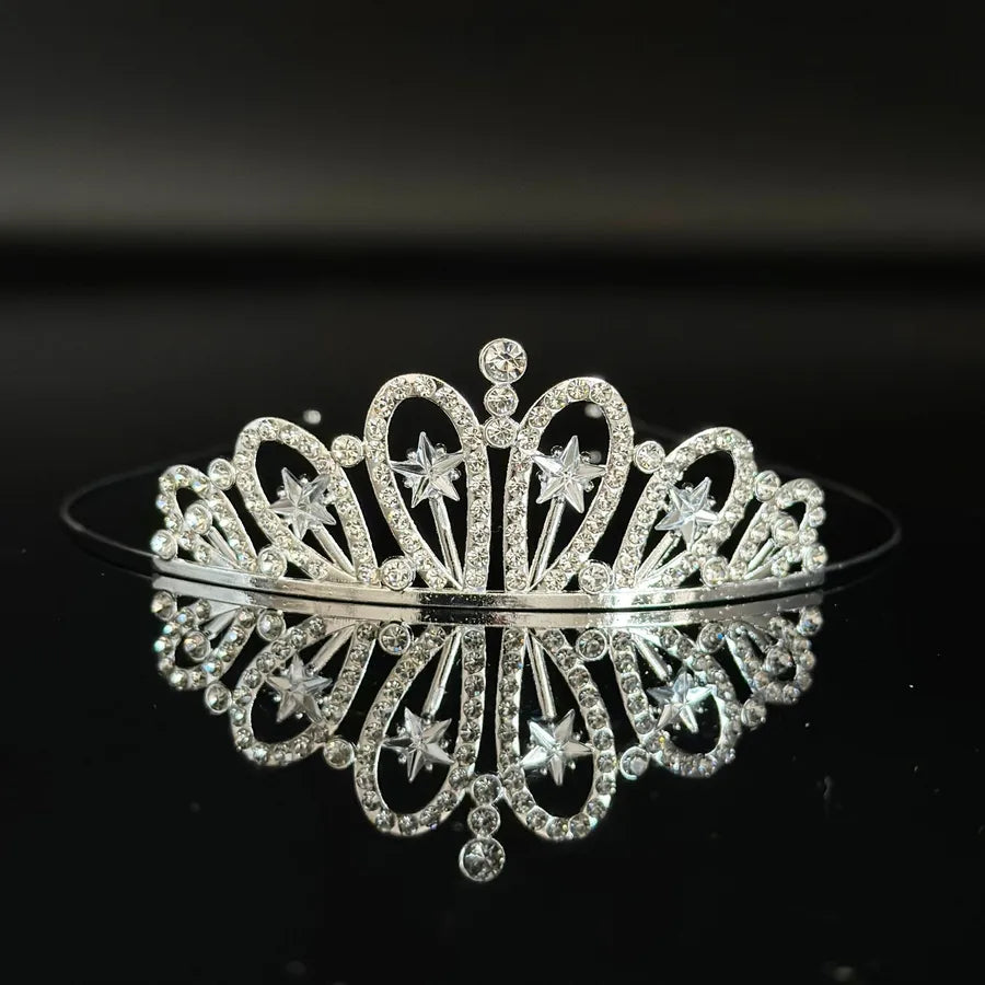 New Princess Rhinestone Children Crown Alloy Hair Band Girls Dance Stereo Baby Birthday Hair Accessories with Diamond Wholesale
