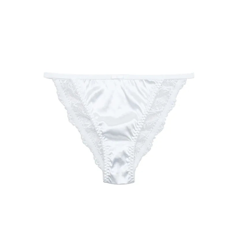 Low-Waist Lace Women's Underwear High Elastic Sensual Plus Size Triangle Pants Breathable Seamless Antibacterial Nylon Briefs