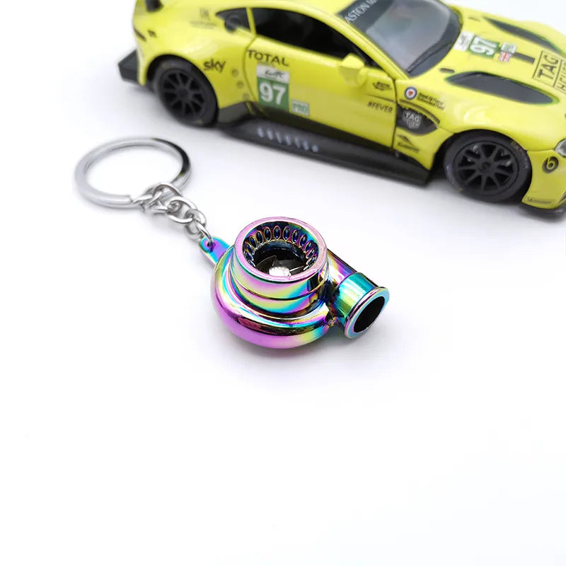 simple style brake disc turbine air filter zinc alloy unisex keychain
